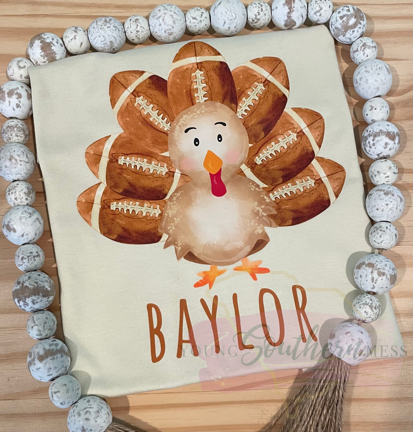 Boys Football Turkey Thanksgiving T-Shirt