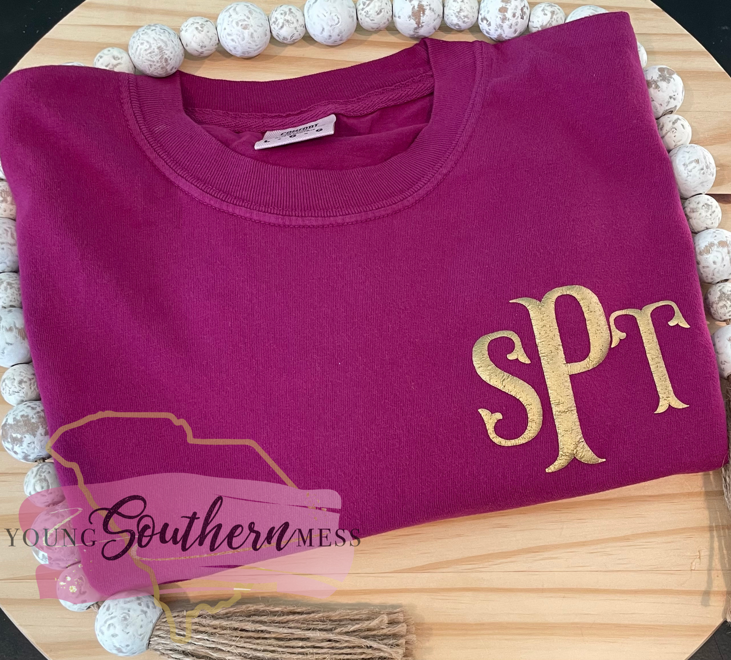 Gold Puff Monogram Shirt