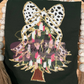 Pink and Green Brushstroke Christmas Tree Shirt