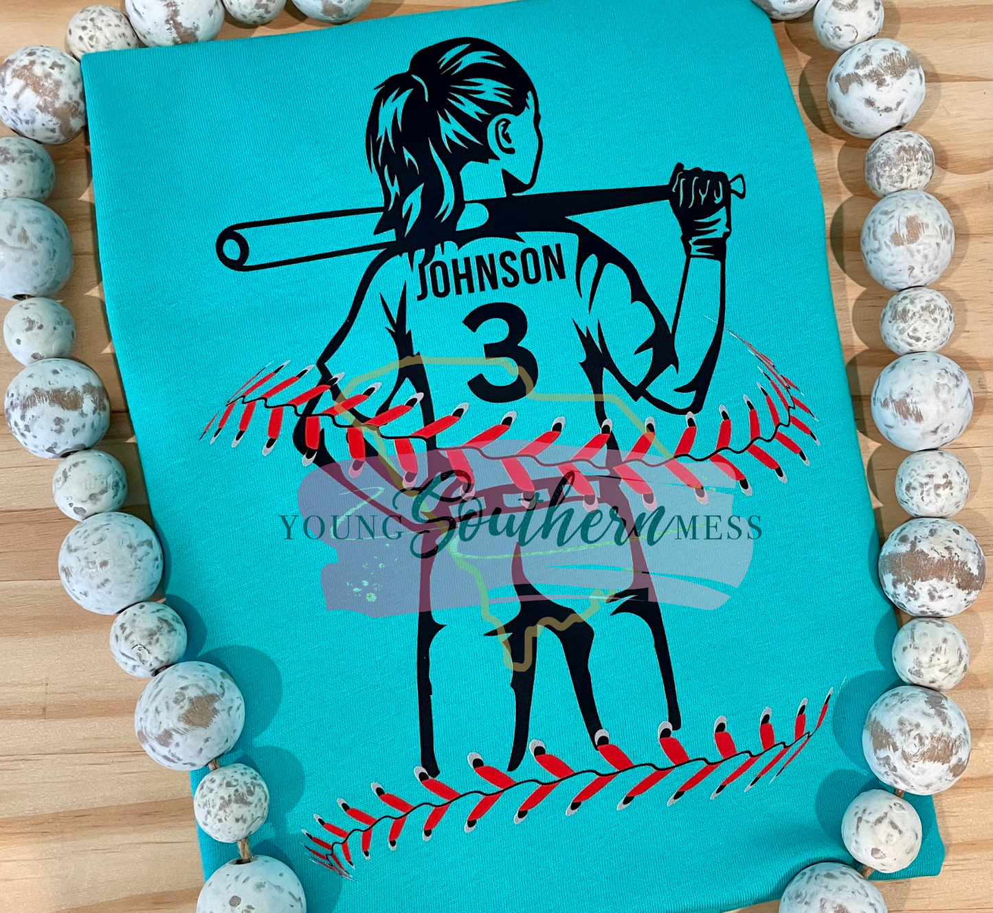 Personalized Softball Girl T-Shirt