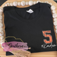 Custom Basketball Jersey Number Faux Sequin Shirt