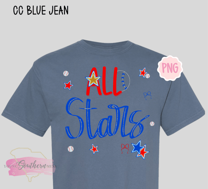 Red and Blue All-Star T-Shirt
