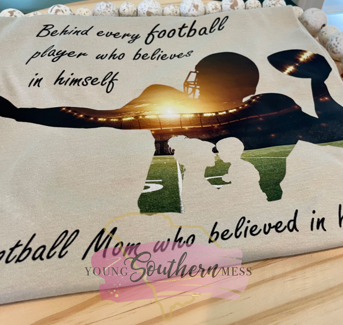 Behind Every Football Player Mom T-Shirt