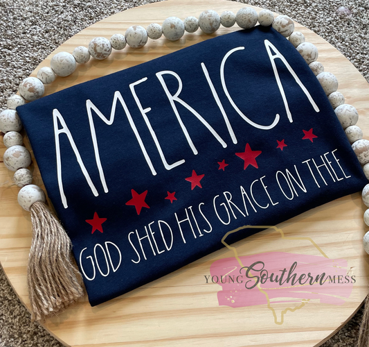 America God Shed His Grace on Thee Shirt