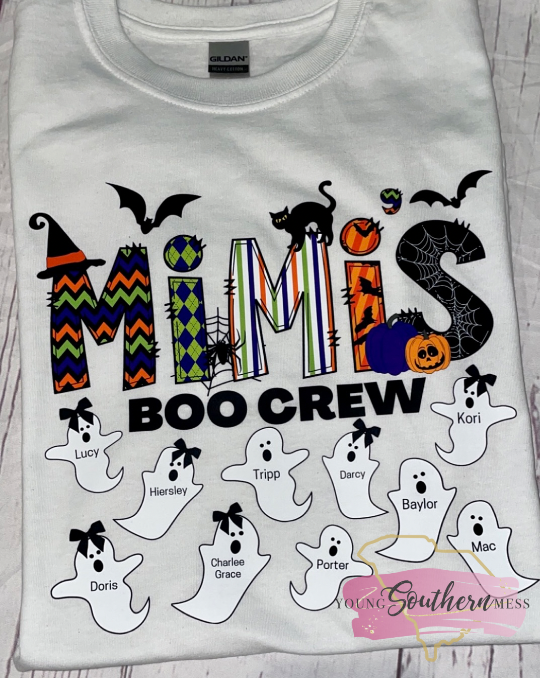 Custom Halloween Letters Boo Crew Shirt