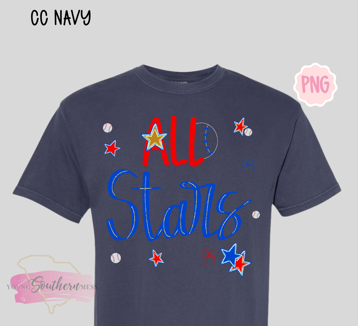 All Stars Baseball PNG Digital Download