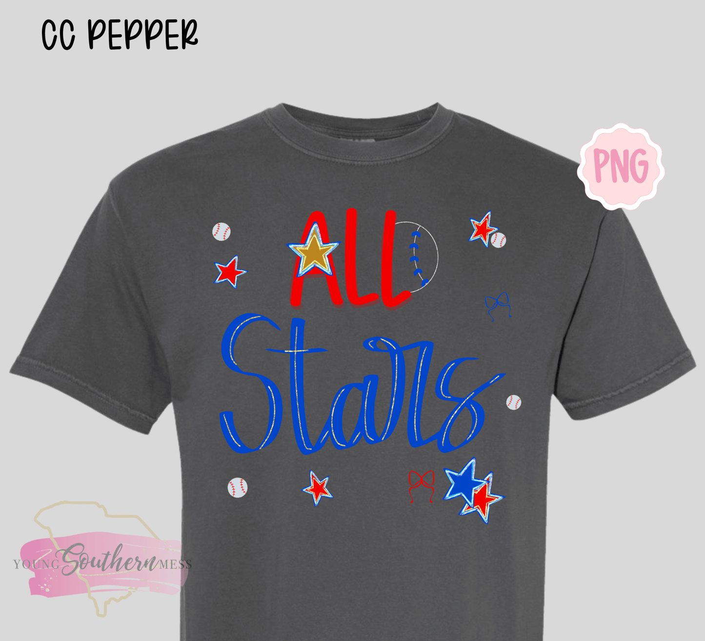 All Stars Baseball PNG Digital Download