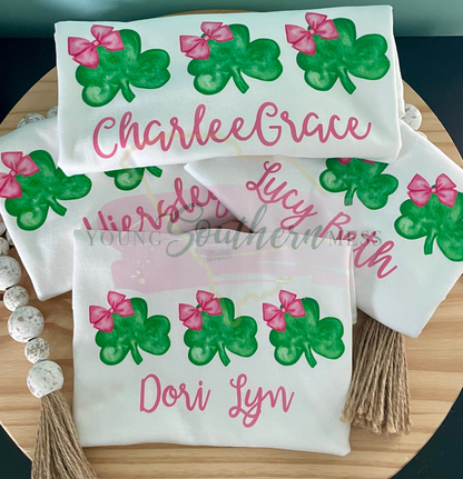 Shamrock Trio Girl's St. Patrick's Day Shirt