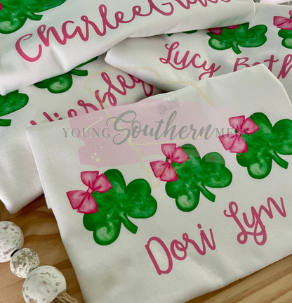 Shamrock Trio Girl's St. Patrick's Day Shirt