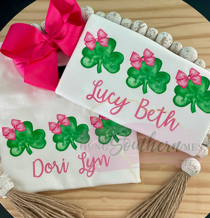 Shamrock Trio Girl's St. Patrick's Day Shirt