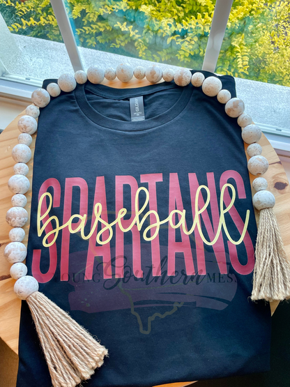 Spartans Baseball Layered