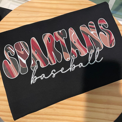 Spartans Baseball Swirl Black Sweatshirt