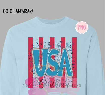 USA Bow Striped PNG