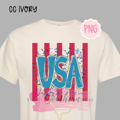 USA Bow Striped PNG