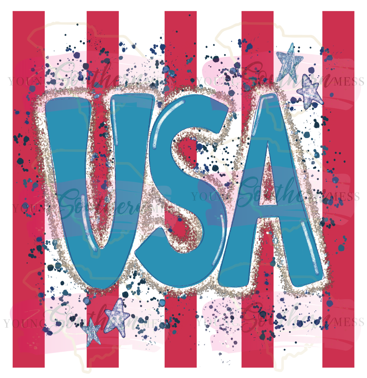 USA Bow Striped PNG