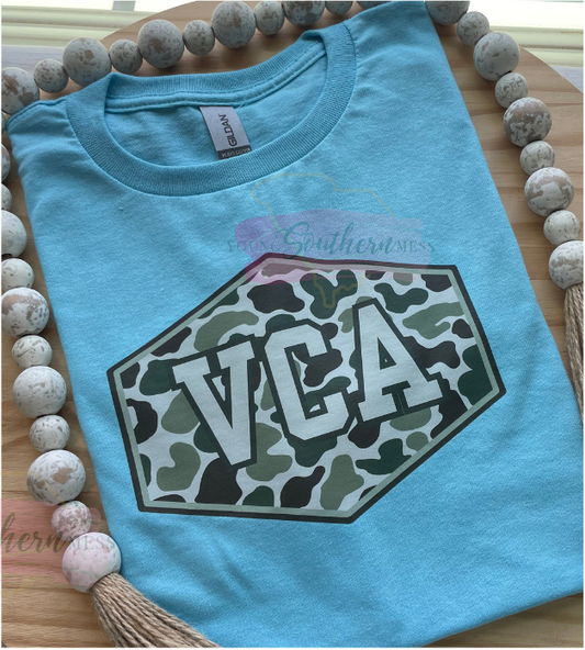 VCA Camo Hexagon Blue T-Shirt