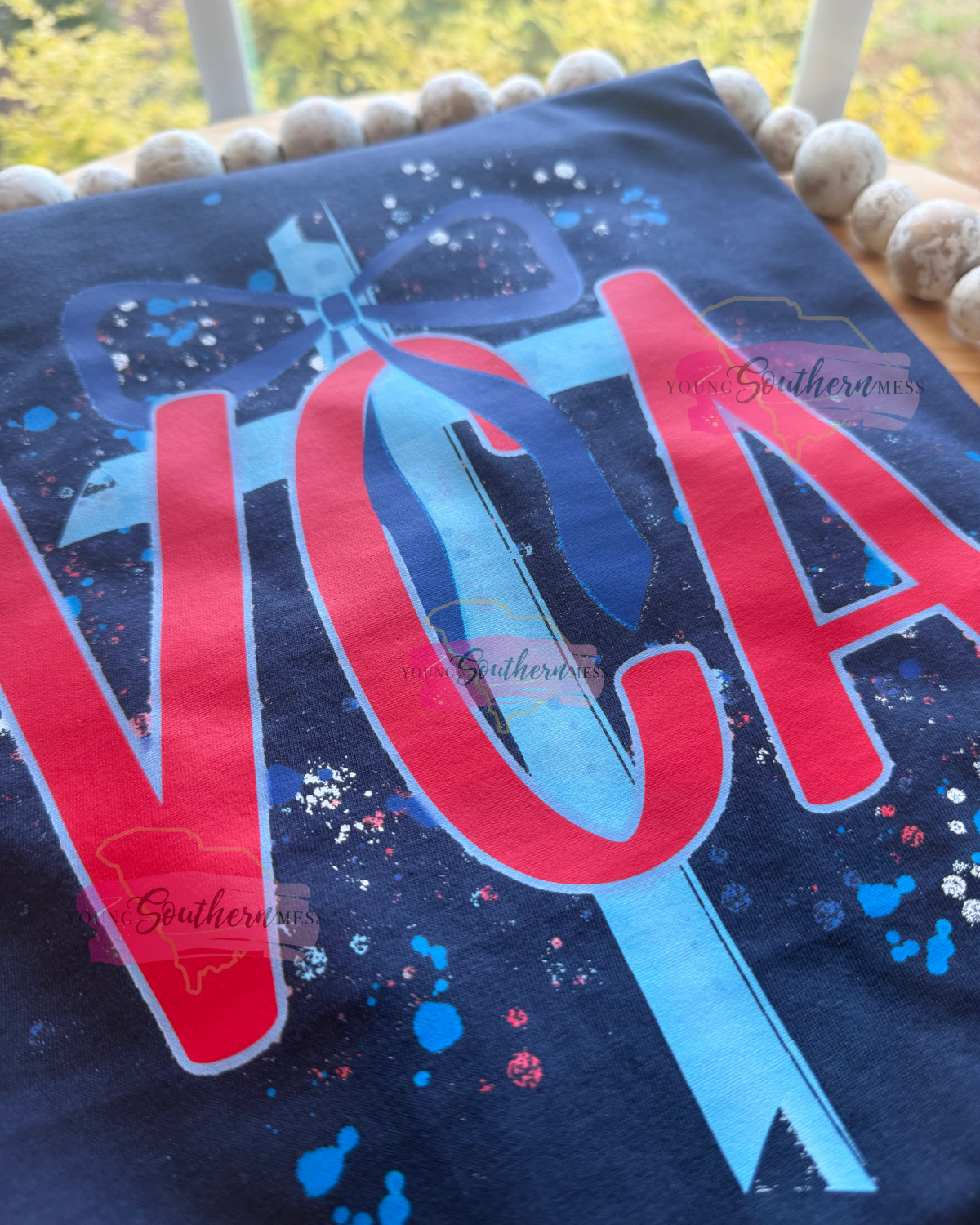 VCA Paint Splatter Bow T-Shirt