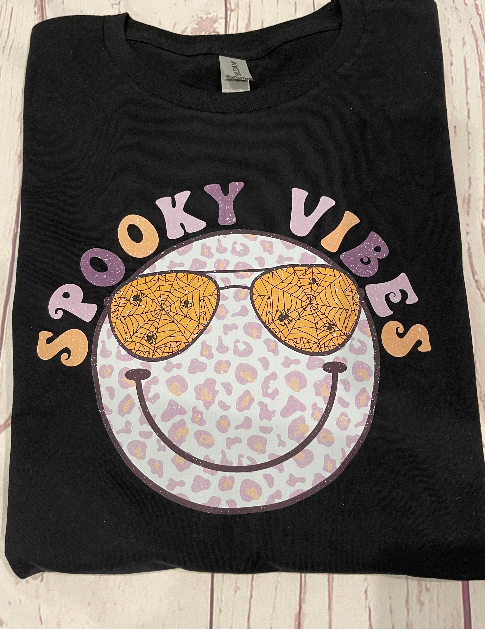 Spooky Vibes Halloween Graphic T-Shirt