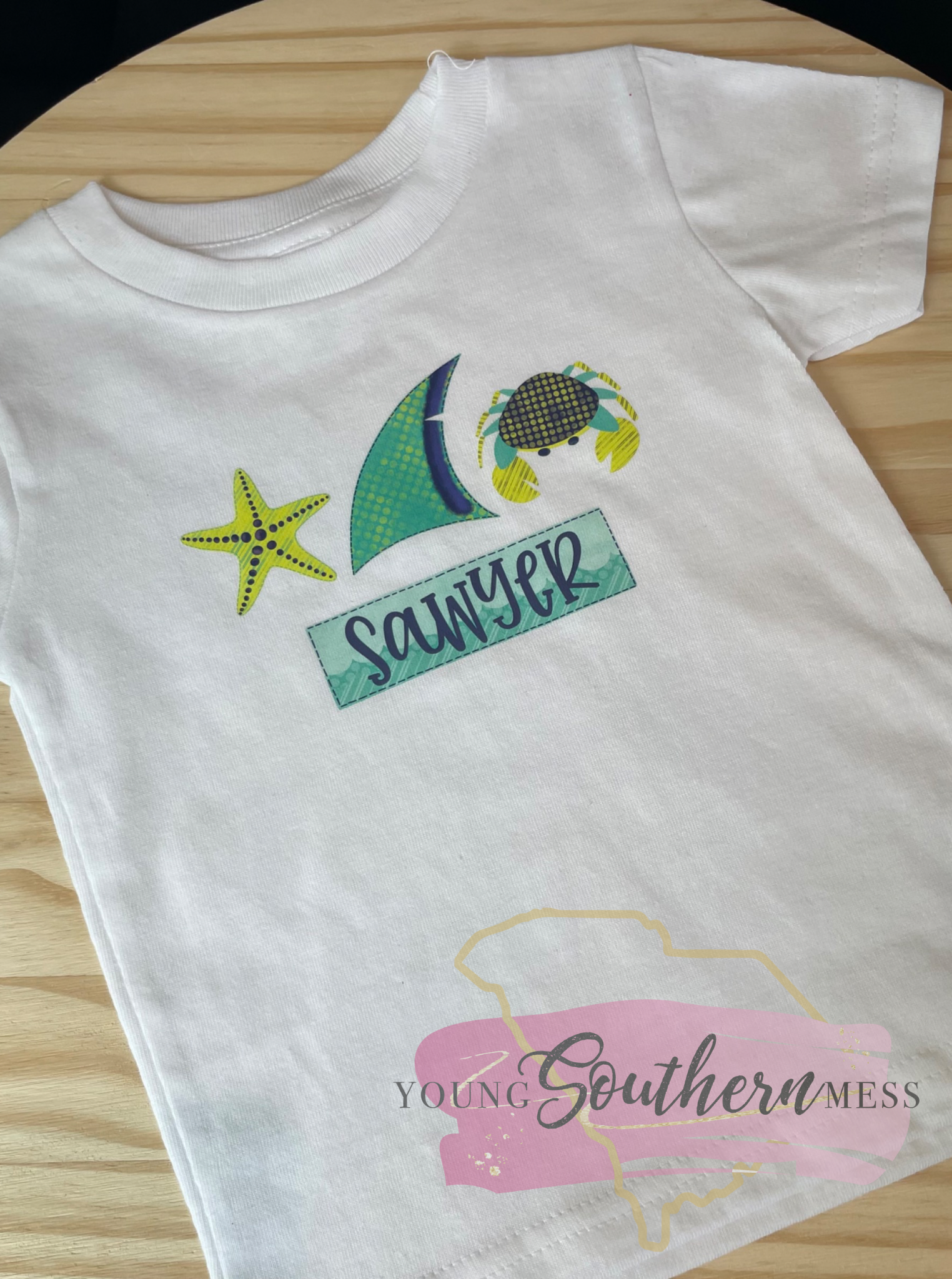 Custom Beach Shirt with Kid's Name