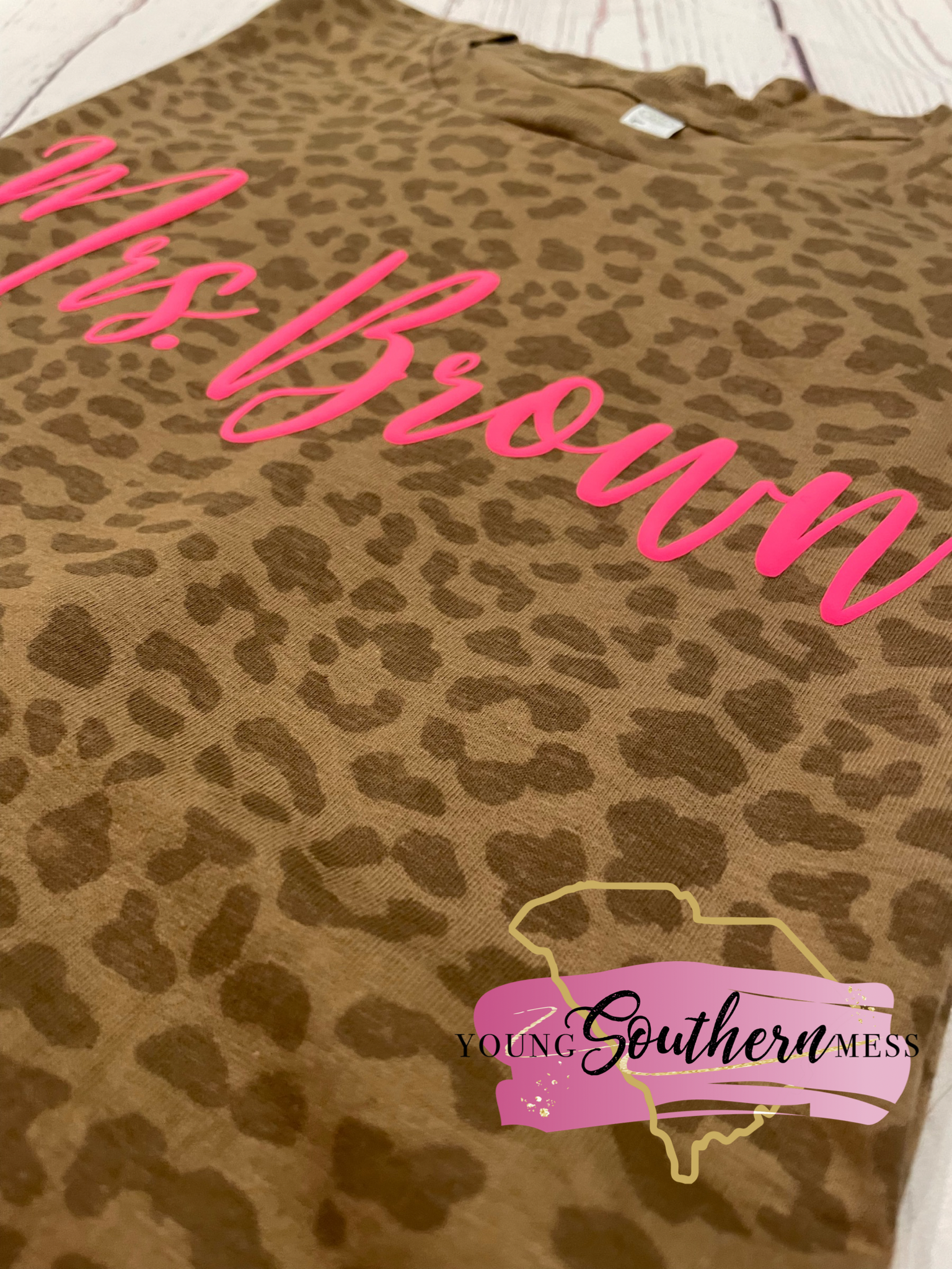 leopard print shirt pink name