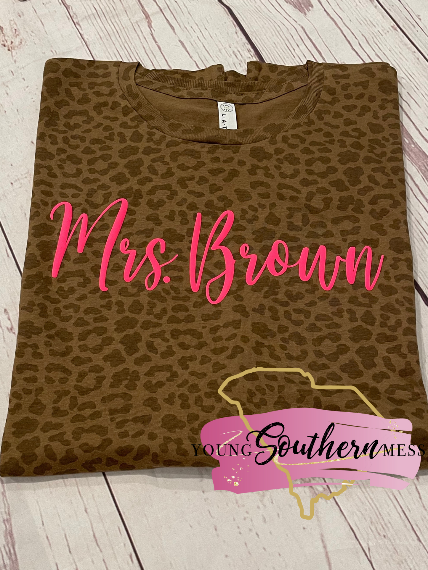 Personalized Puff Leopard Shirt