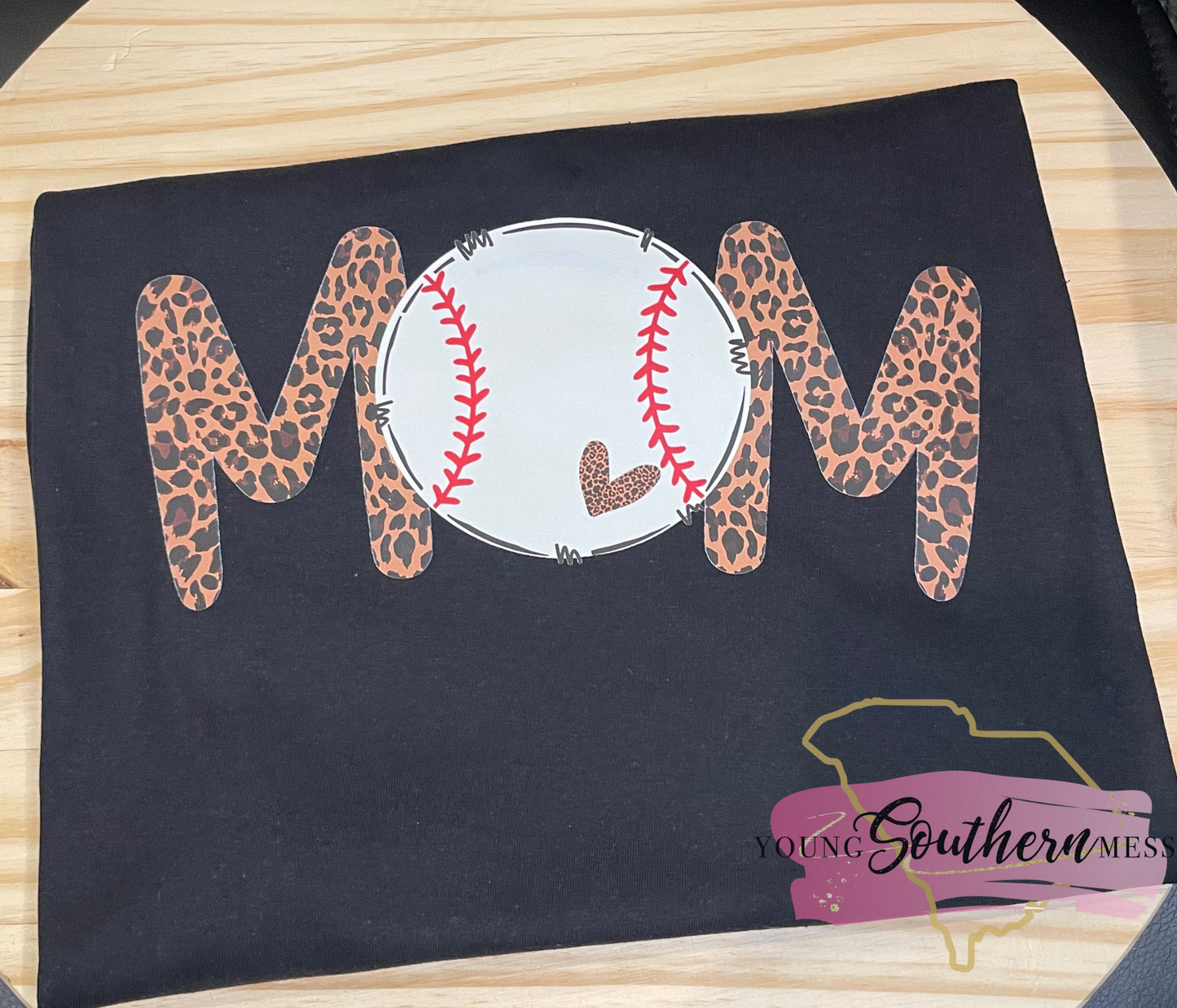 Baseball Mom Leopard Shirt