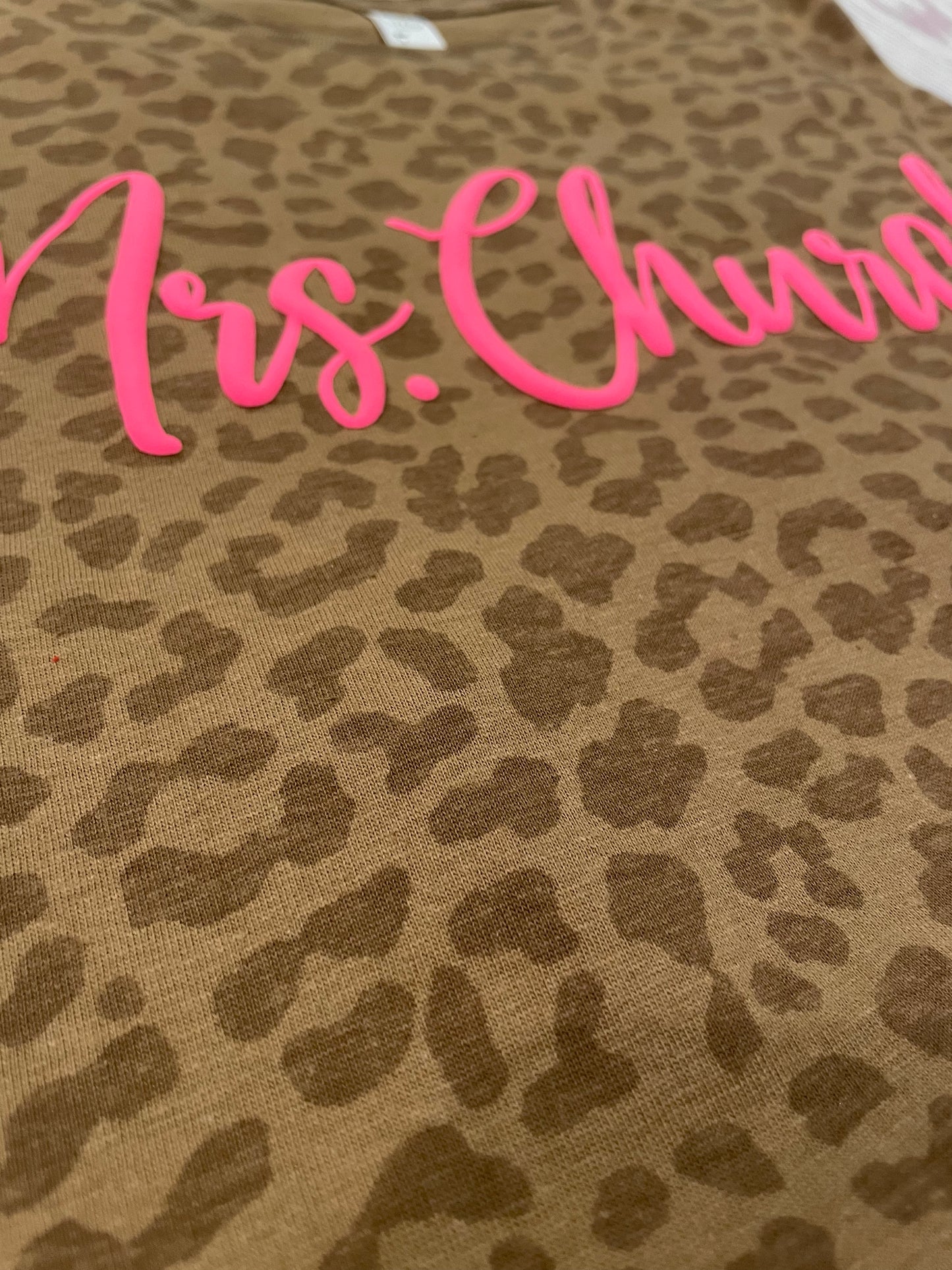 Personalized Puff Leopard Shirt