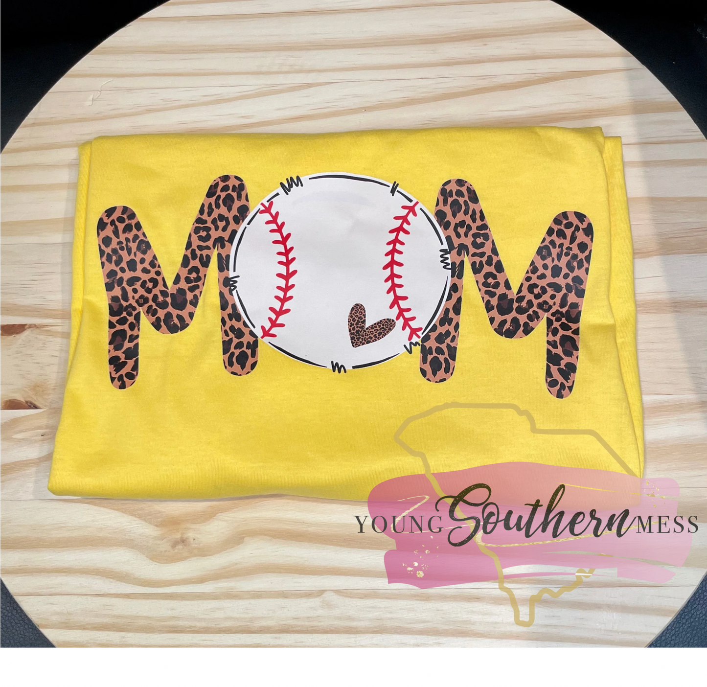 Baseball Mom Leopard Shirt