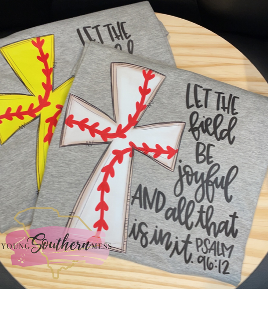 Baseball Softball Cross T-Shirt